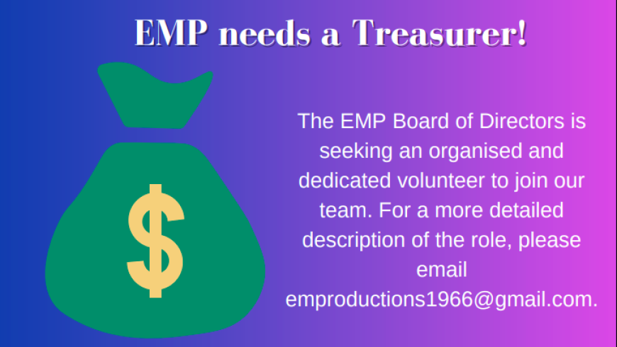 EMP NEEDS A TREASURER 2